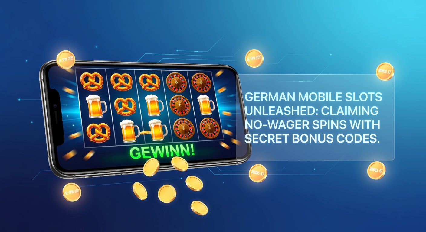 Smartphone mit bunten Mobile-Slot-Symbolen und Bonus-Code-Eingabe, das die Welt der deutschen Online-Casinos beleuchtet